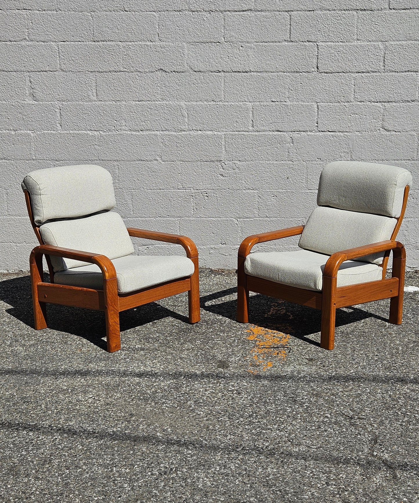 Danish Teak Lounge Chairs (Pair)