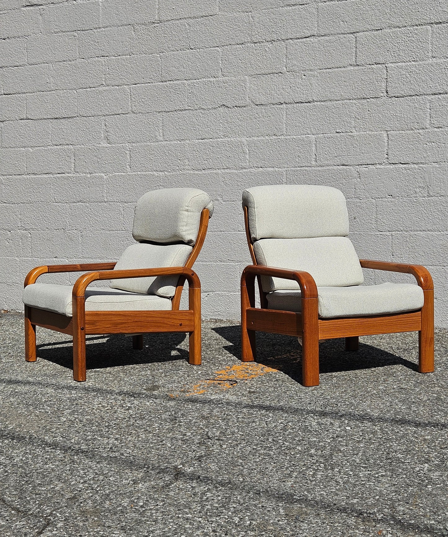 Danish Teak Lounge Chairs (Pair)