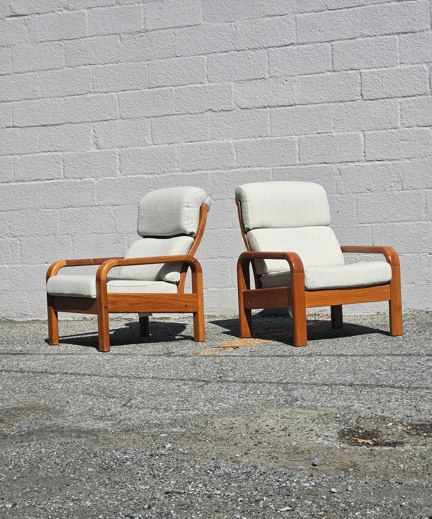 Danish Teak Lounge Chairs (Pair)
