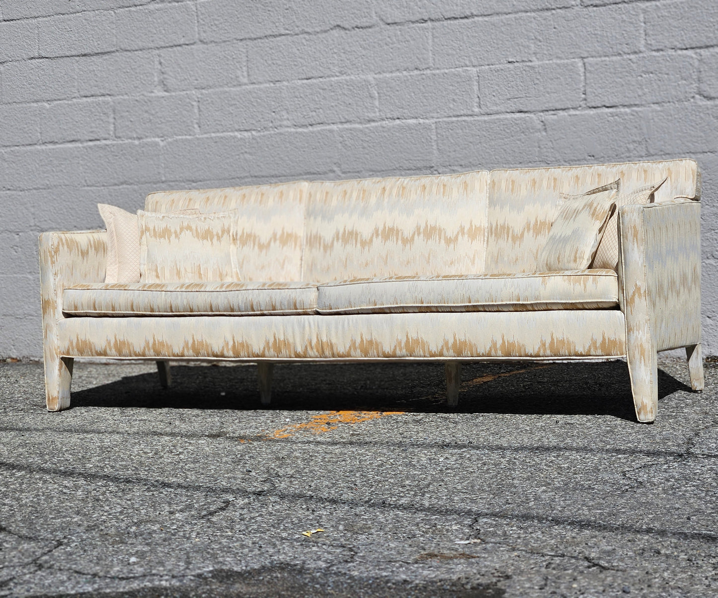White Flame Stitch Sofa
