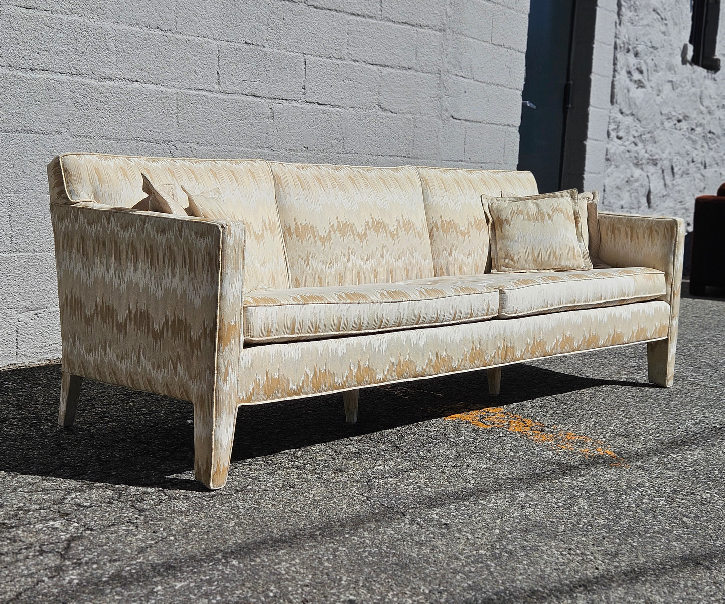 White Flame Stitch Sofa