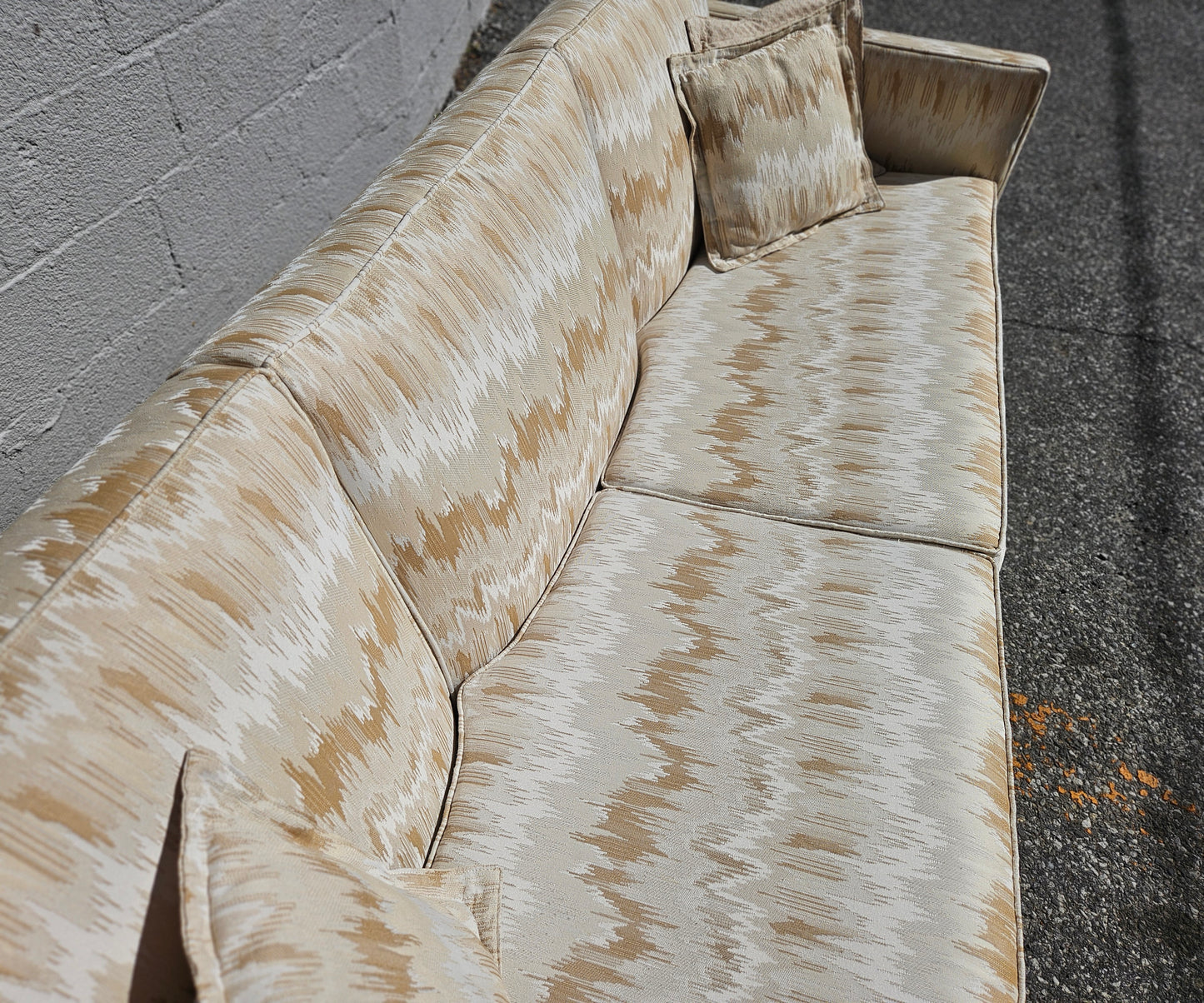 White Flame Stitch Sofa