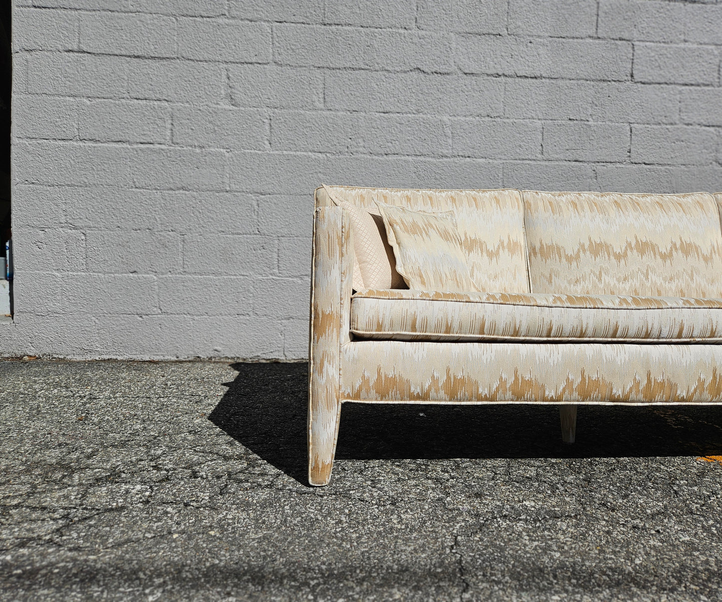 White Flame Stitch Sofa