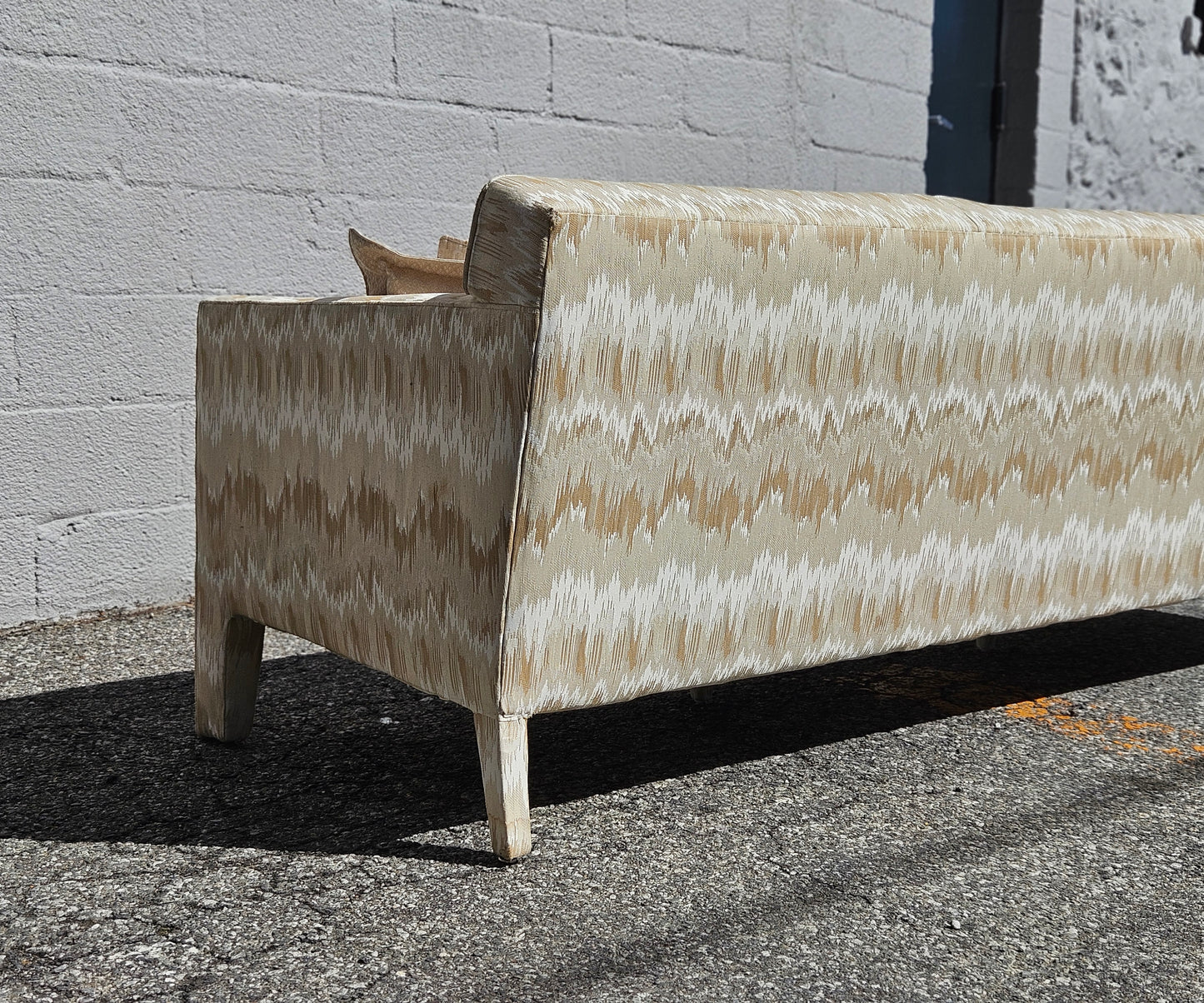 White Flame Stitch Sofa