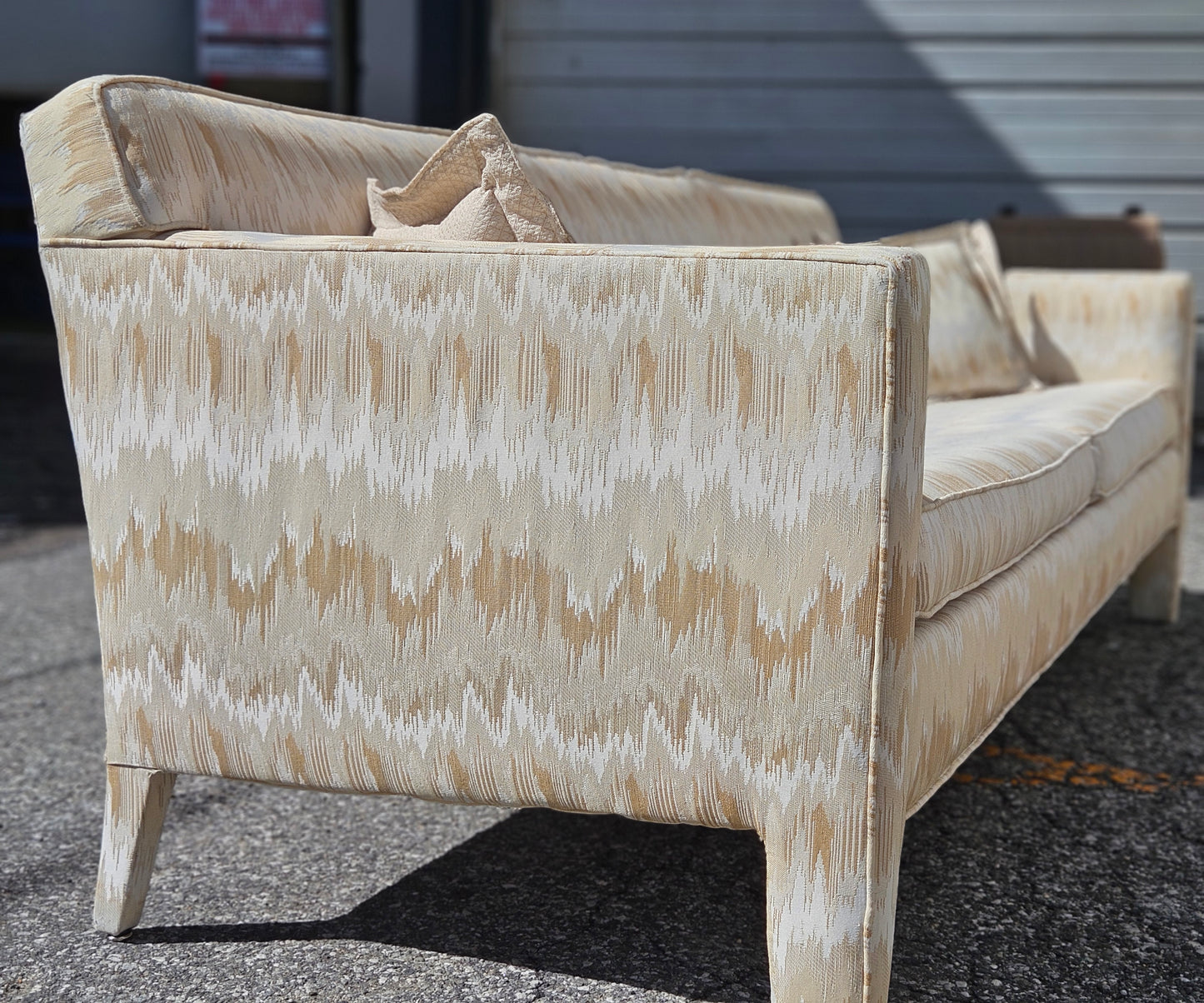 White Flame Stitch Sofa
