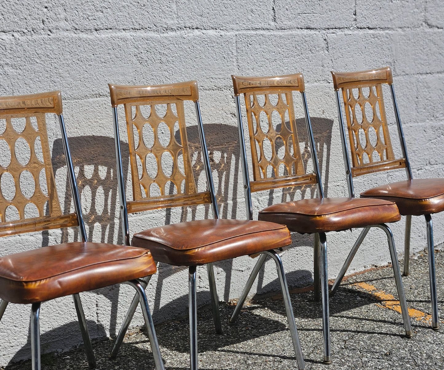 Retro Lucite Dining Chairs