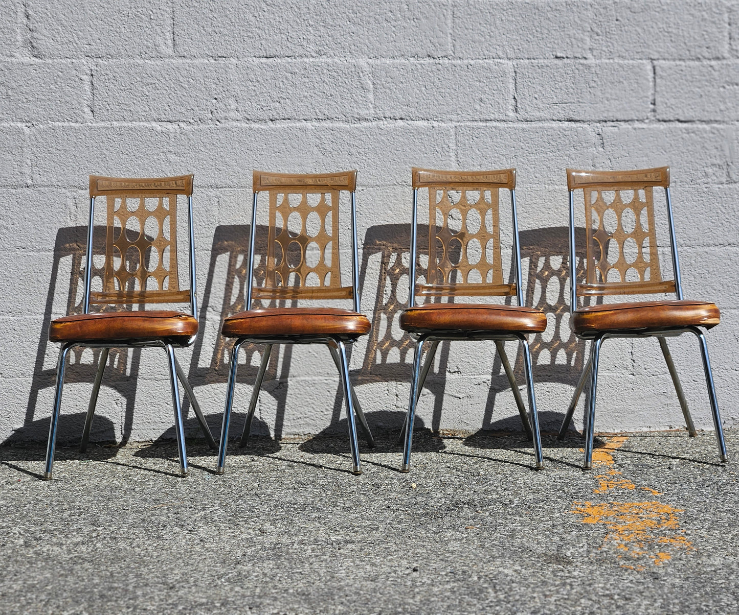 Retro Lucite Dining Chairs