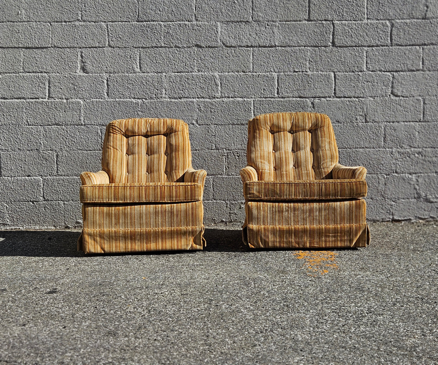Retro Striped Lounge Chairs