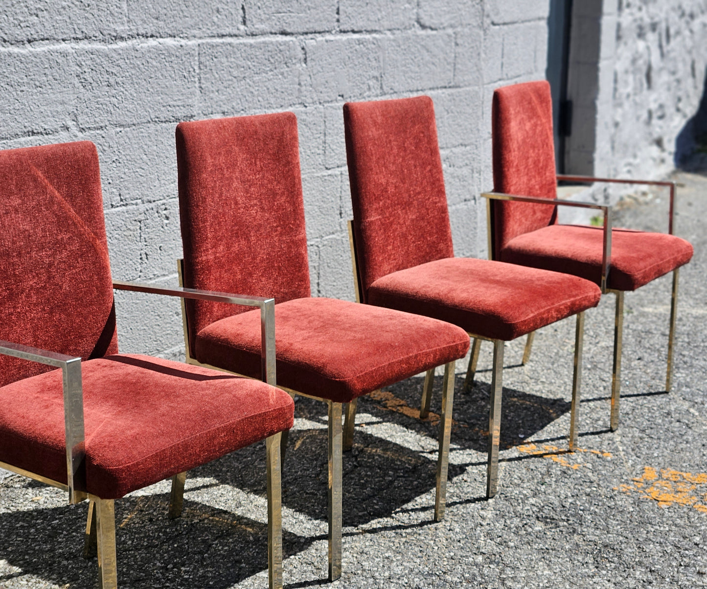 Rust Flatbar Dining Chair Set