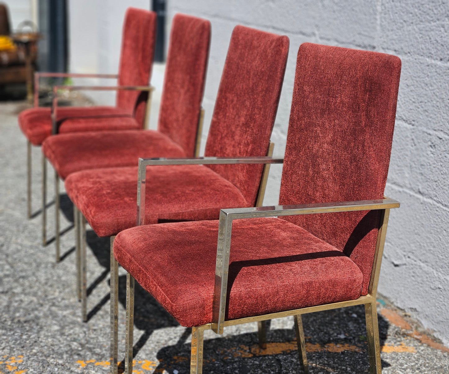 Rust Flatbar Dining Chair Set