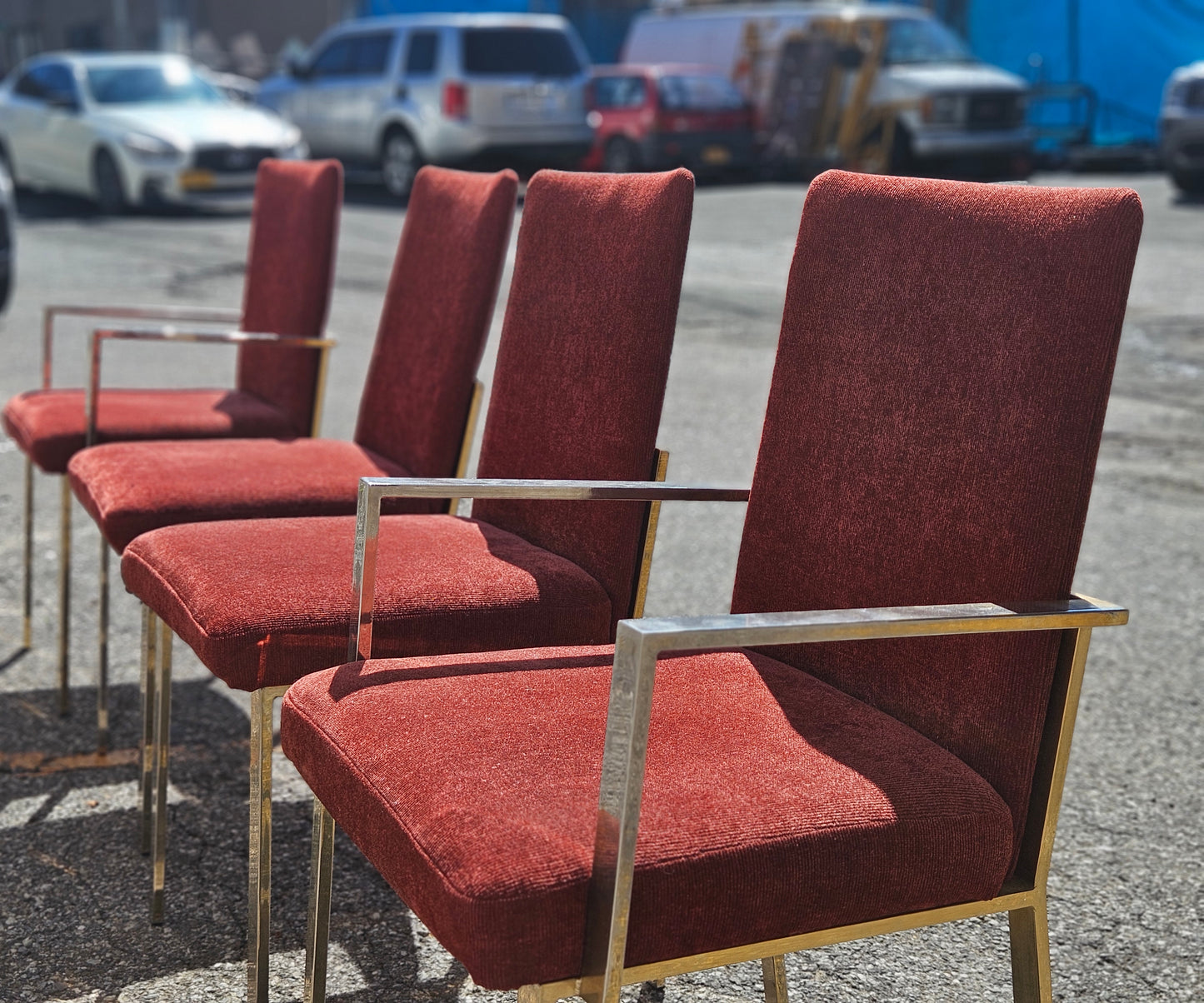 Rust Flatbar Dining Chair Set