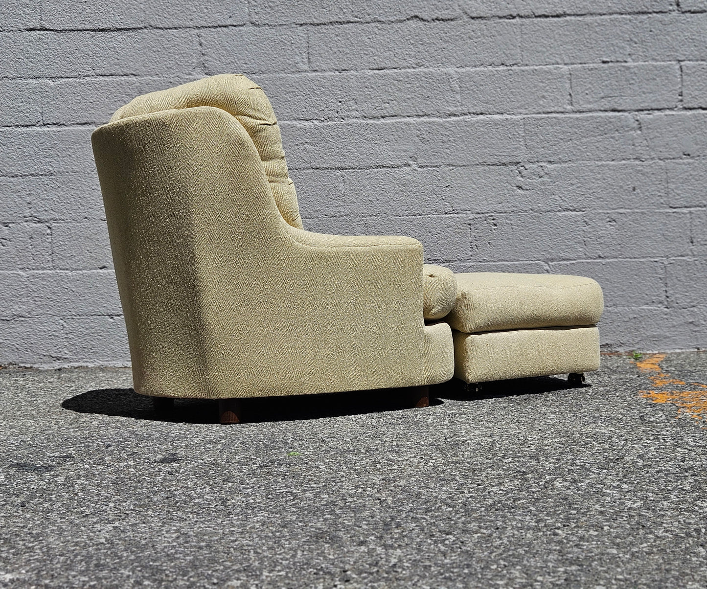 Scandinavian Oversized Lounge Chair & Ottoman