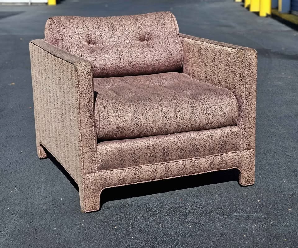 Vintage Parsons Style Accent Chair