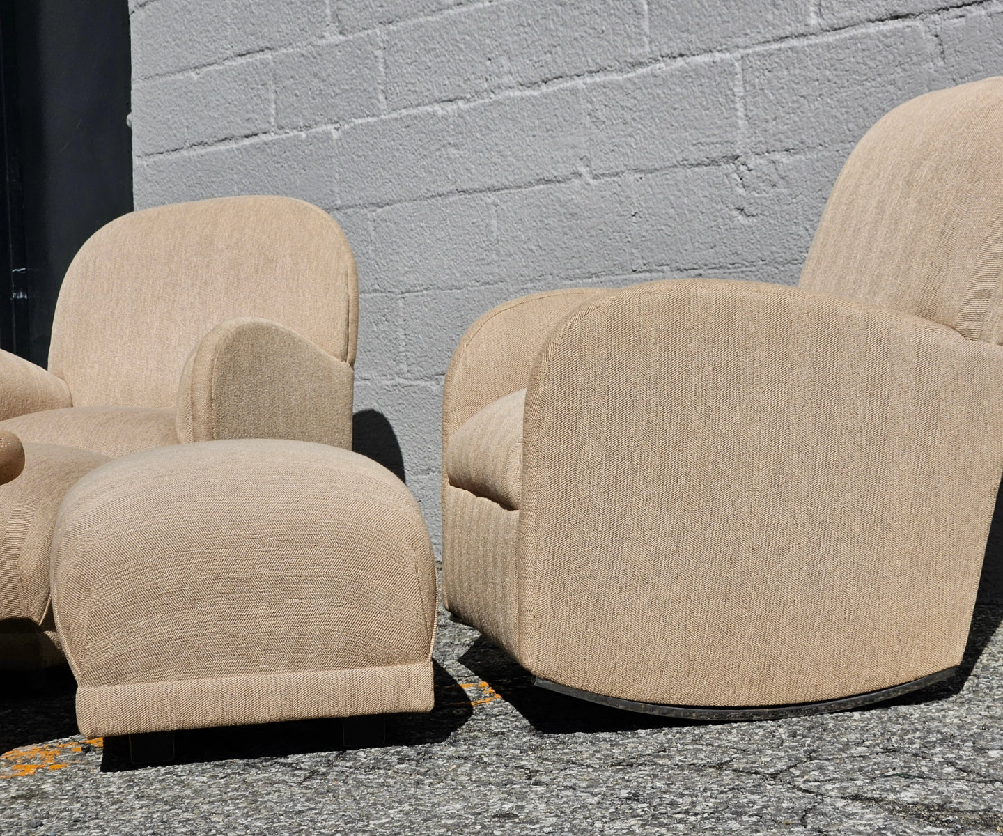 Vintage Rocking Chairs & Ottoman