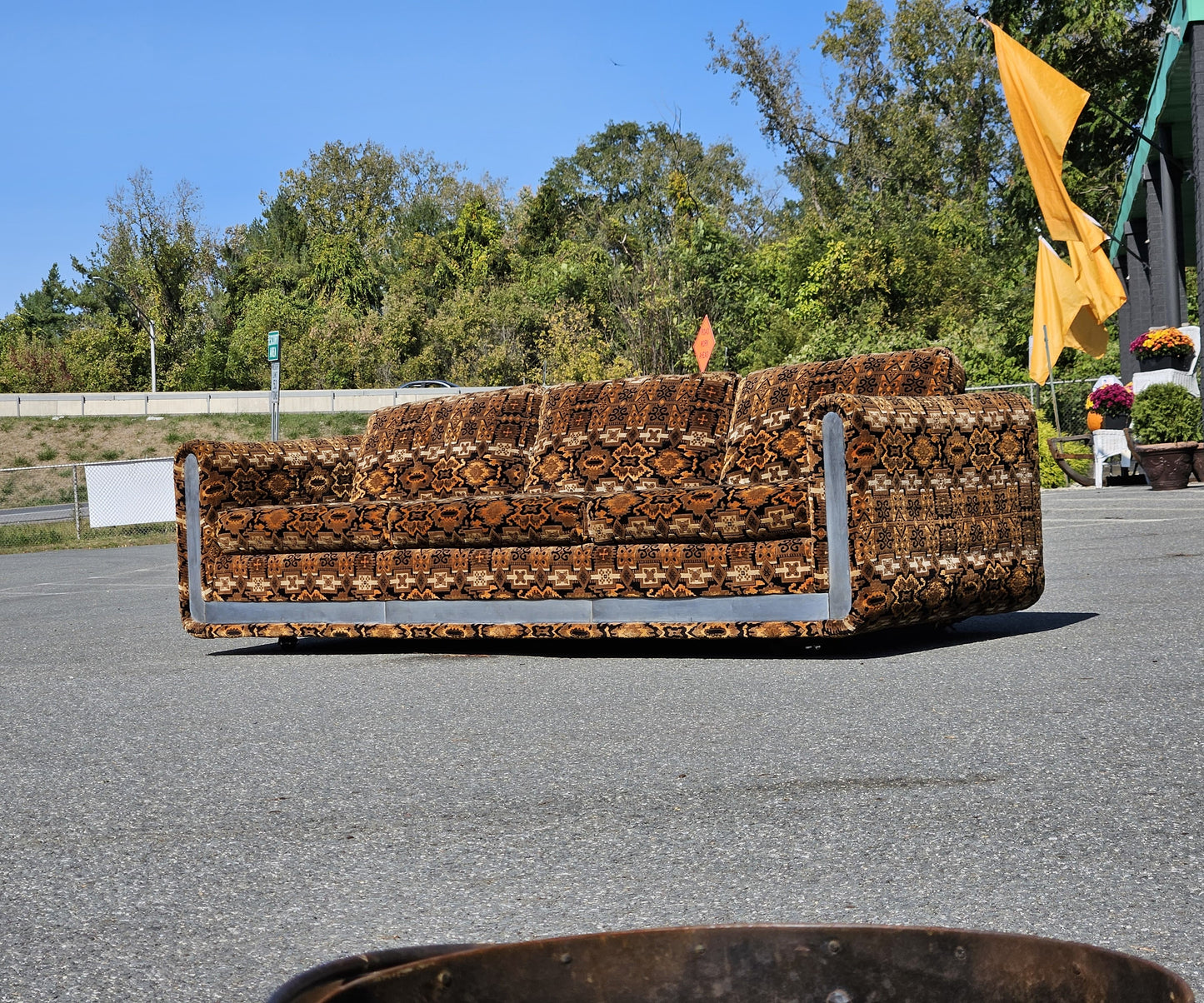 Mid Century Selig Geometric Sofa