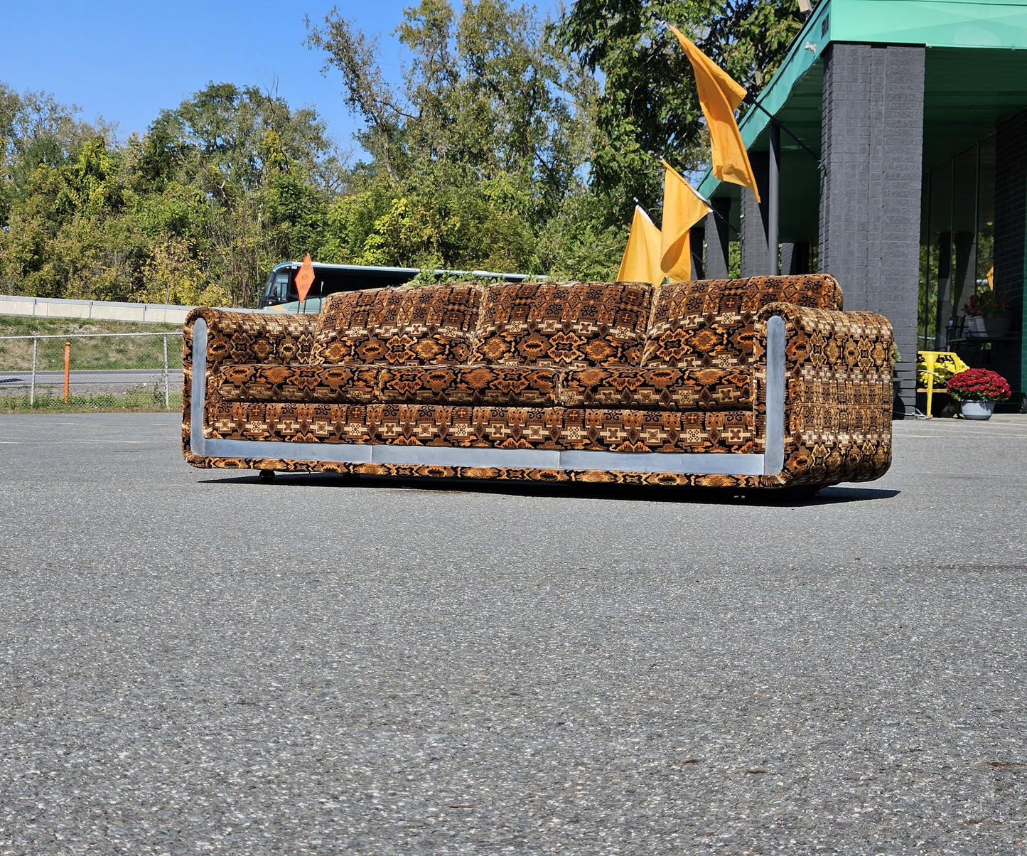 Mid Century Selig Geometric Sofa