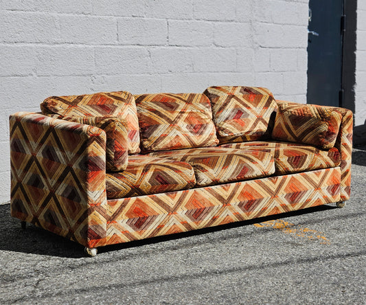 Jack Lenor Larson style geometric sofa