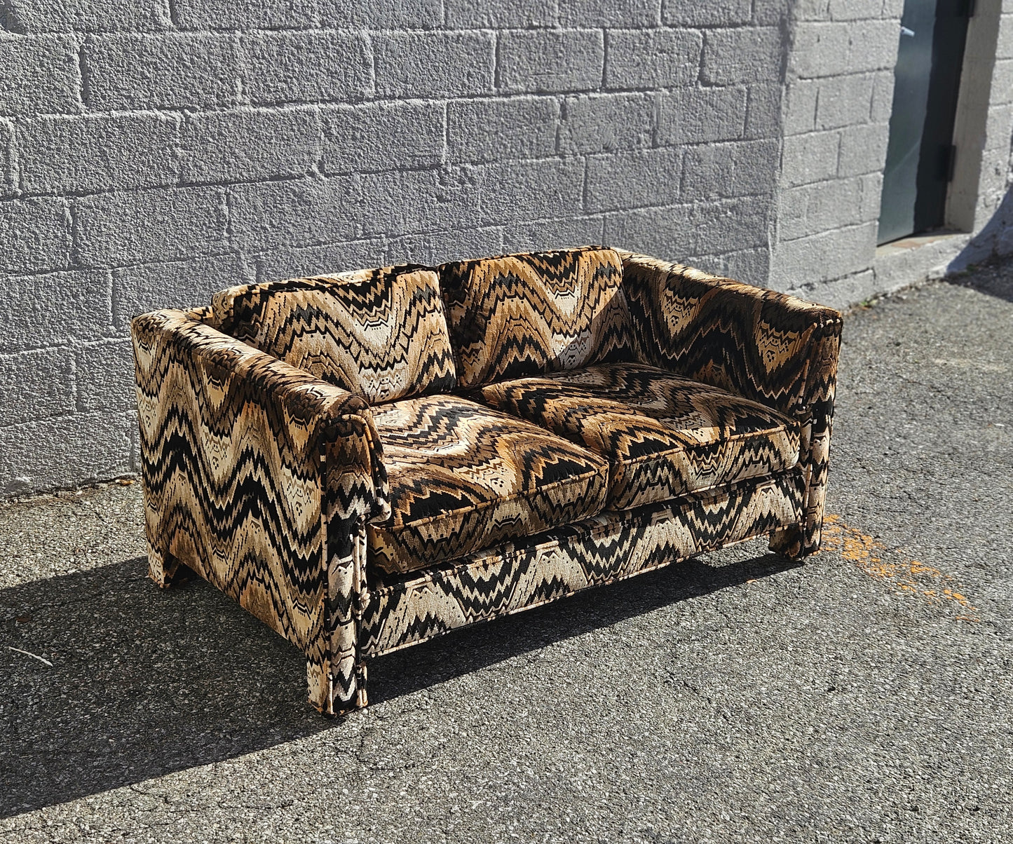 Jack Lenor Flame Stitch Loveseat