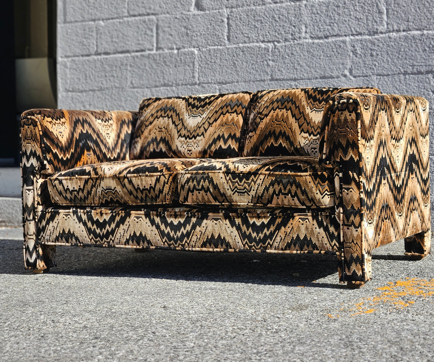 Jack Lenor Flame Stitch Loveseat