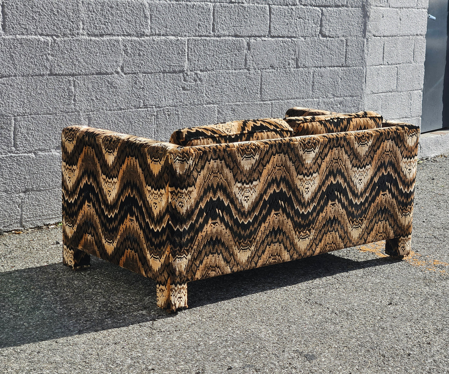 Jack Lenor Flame Stitch Loveseat