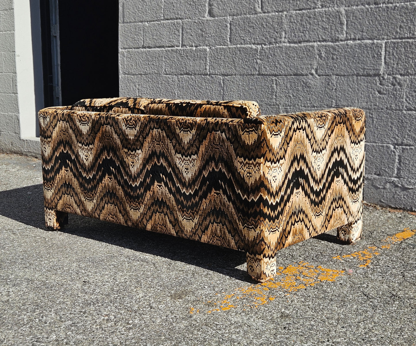 Jack Lenor Flame Stitch Loveseat