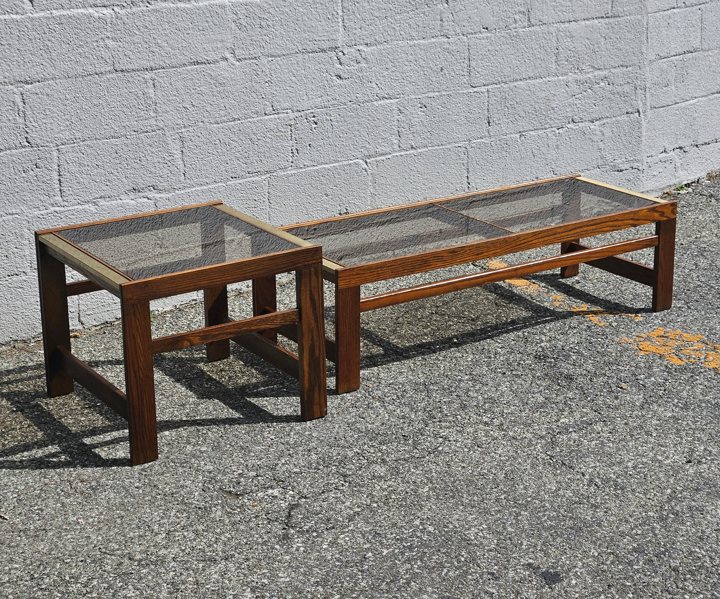 Smoked Glass Table Set