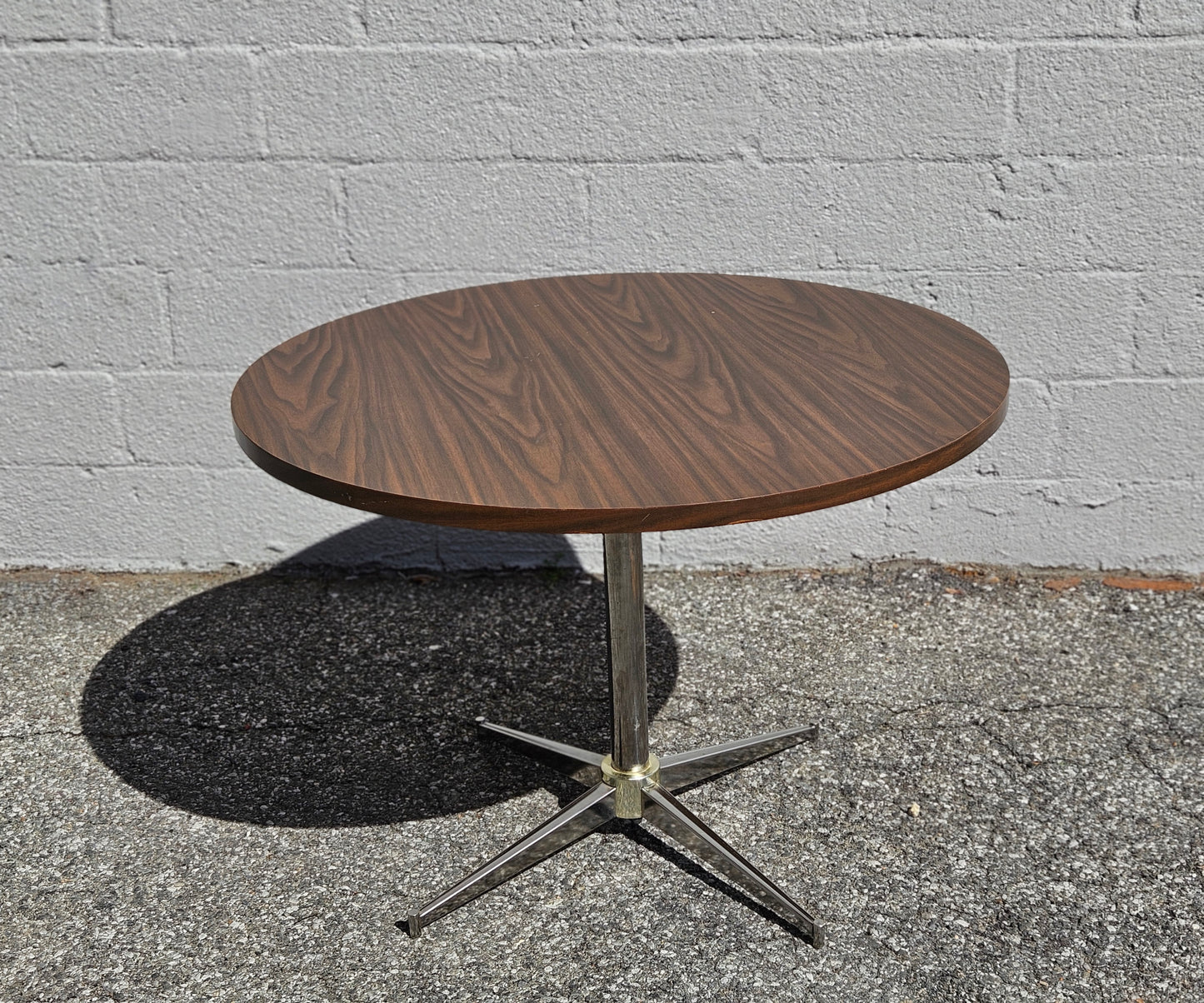 Laminate Dining Table with Chrome Base