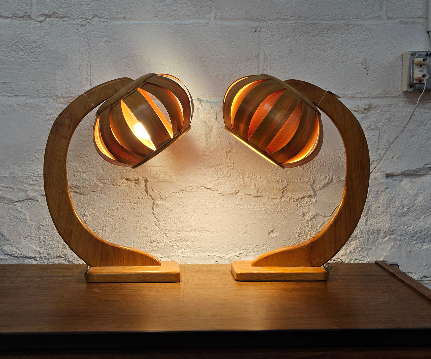 Scandinavian Bentwood Lamp Set