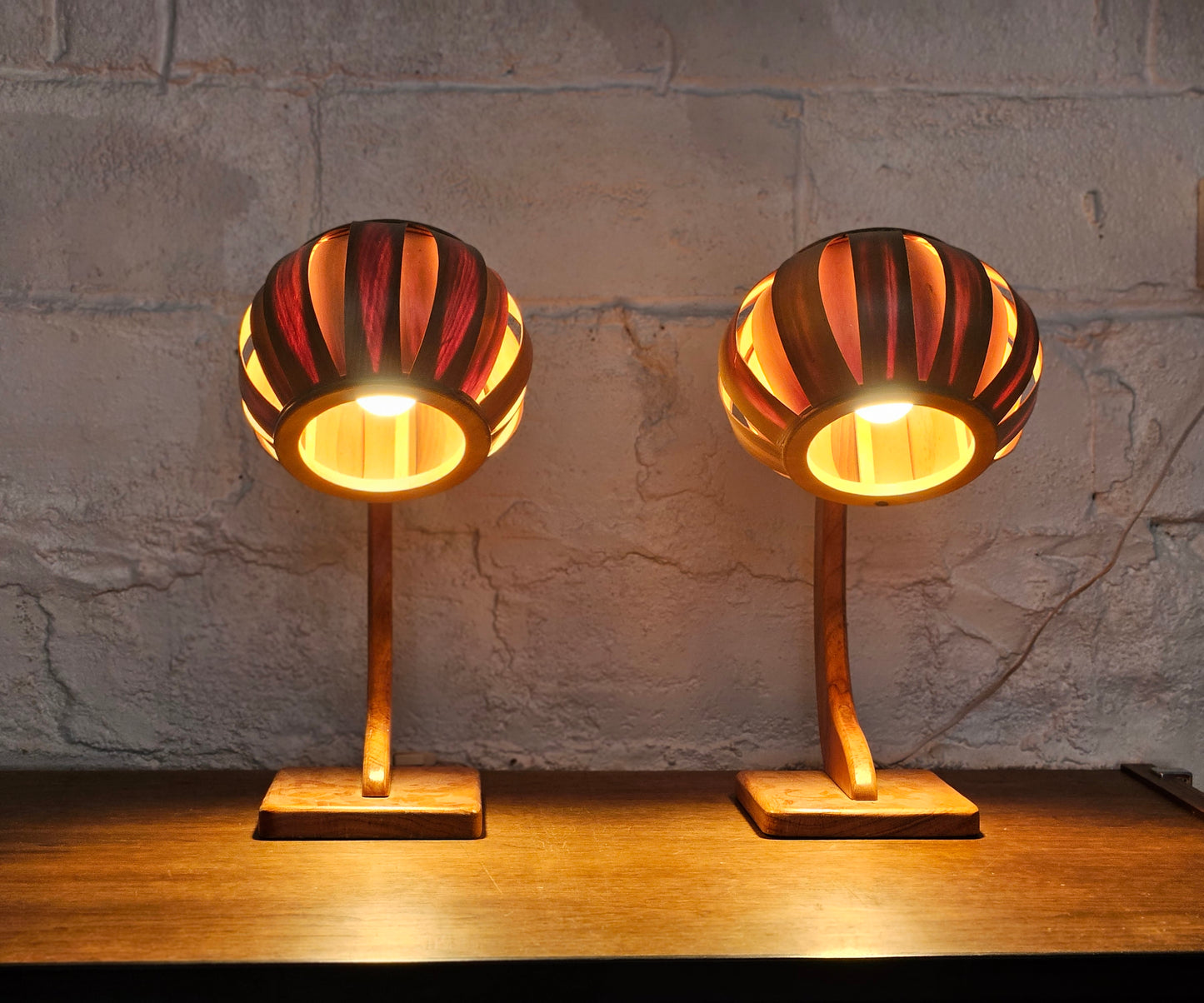 Scandinavian Bentwood Lamp Set