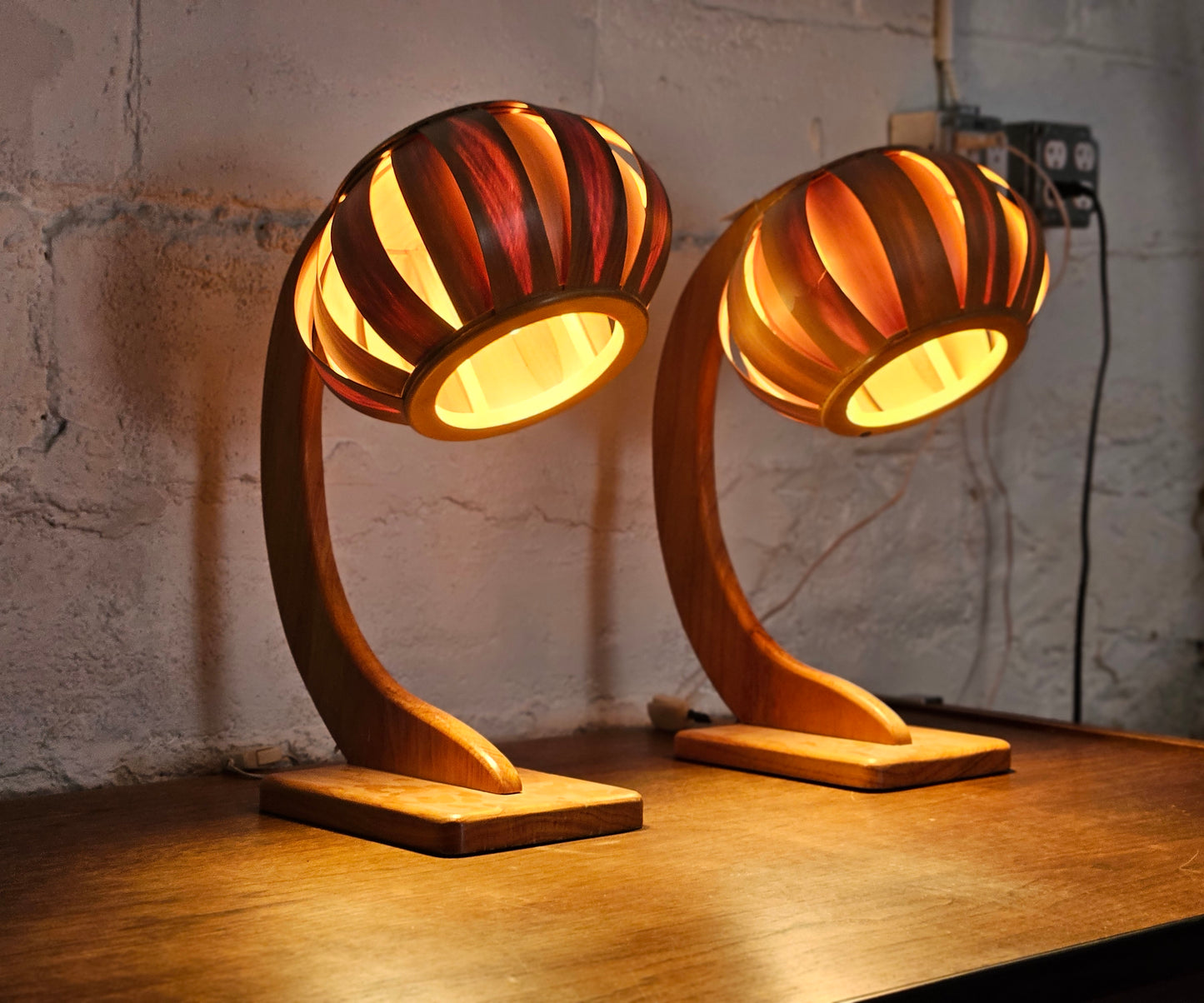 Scandinavian Bentwood Lamp Set