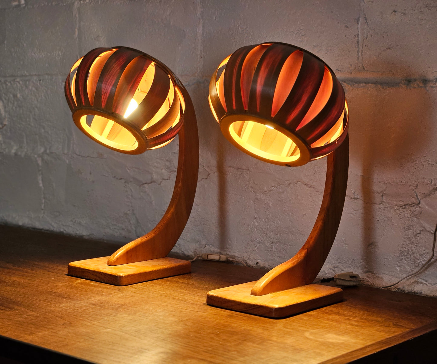 Scandinavian Bentwood Lamp Set