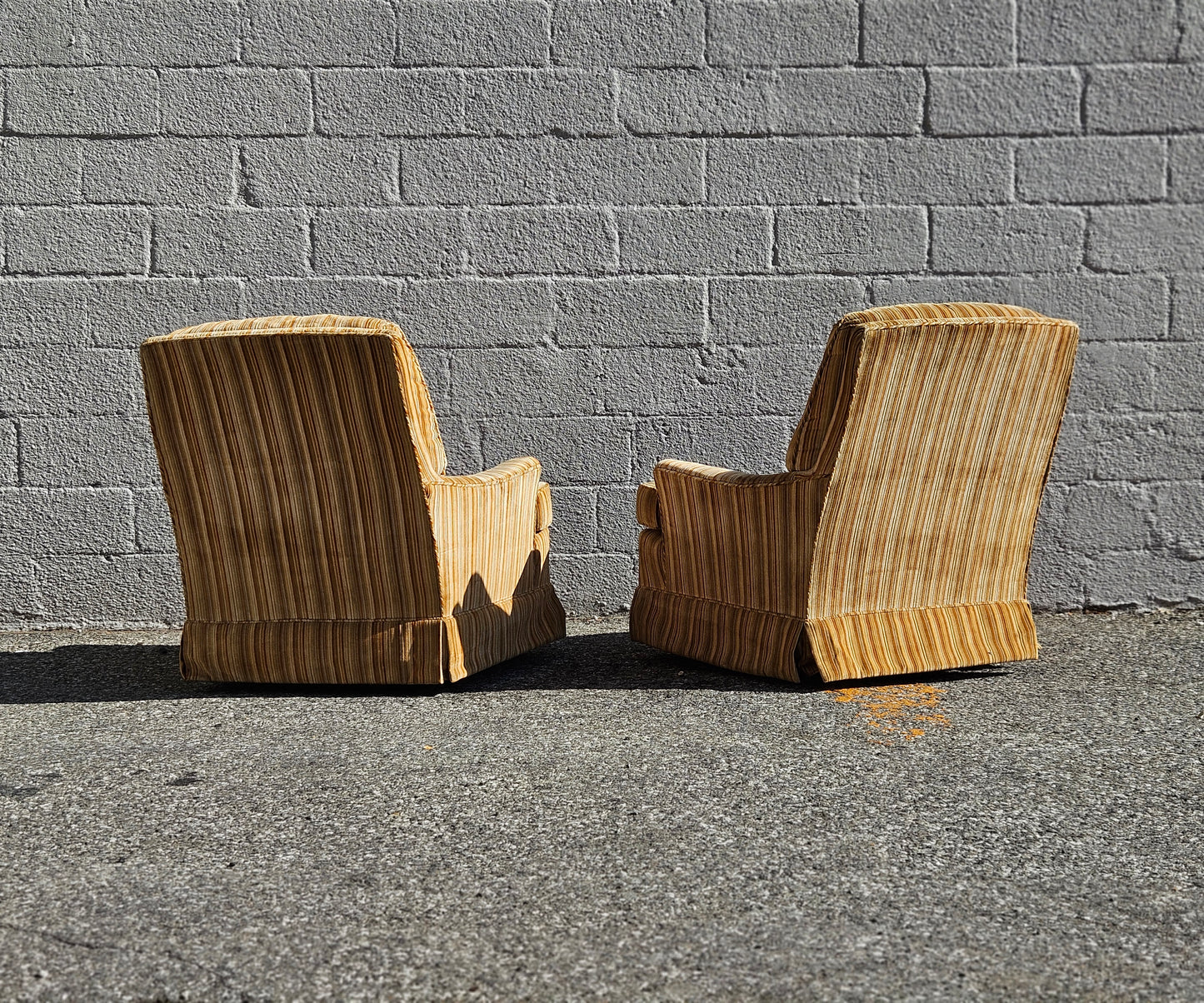 Retro Striped Lounge Chairs