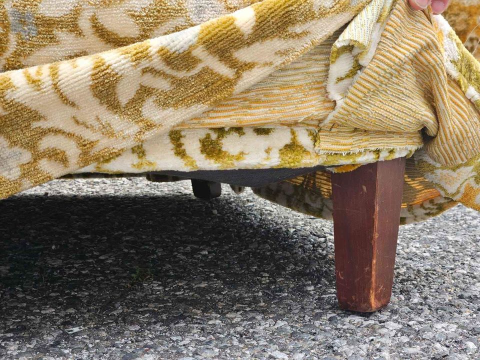 Vintage floral slipper chairs