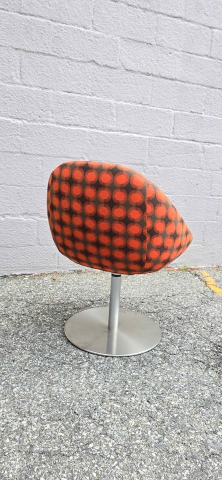 Orange & Brown Swivel Chair