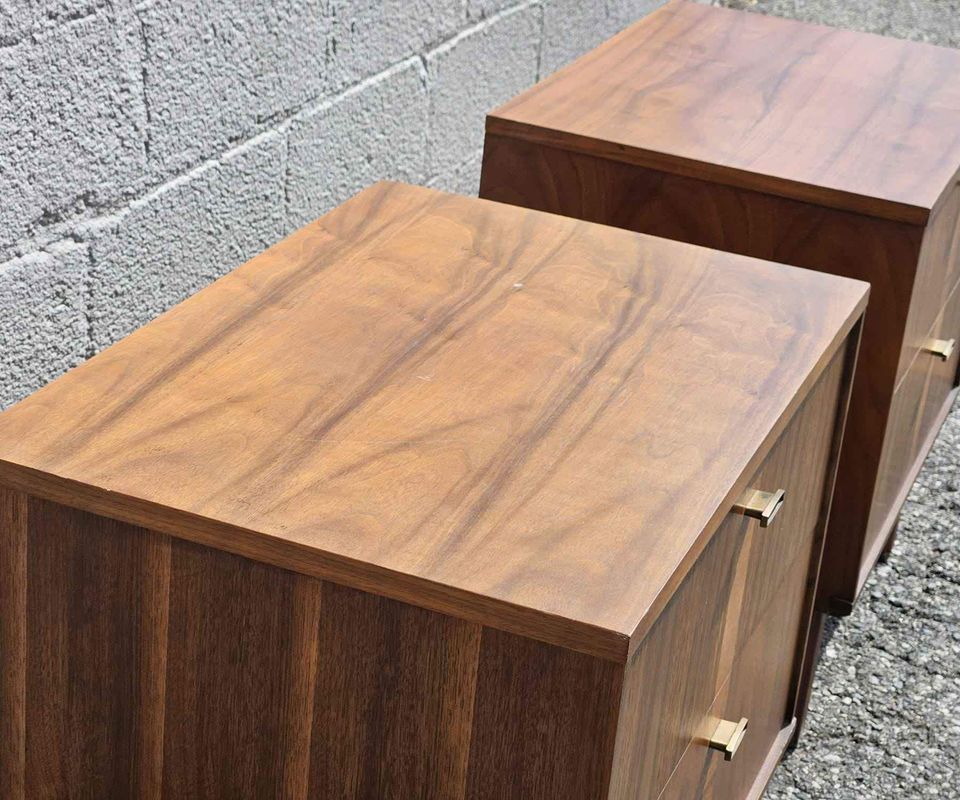 MCM Walnut Nightstands (pair)