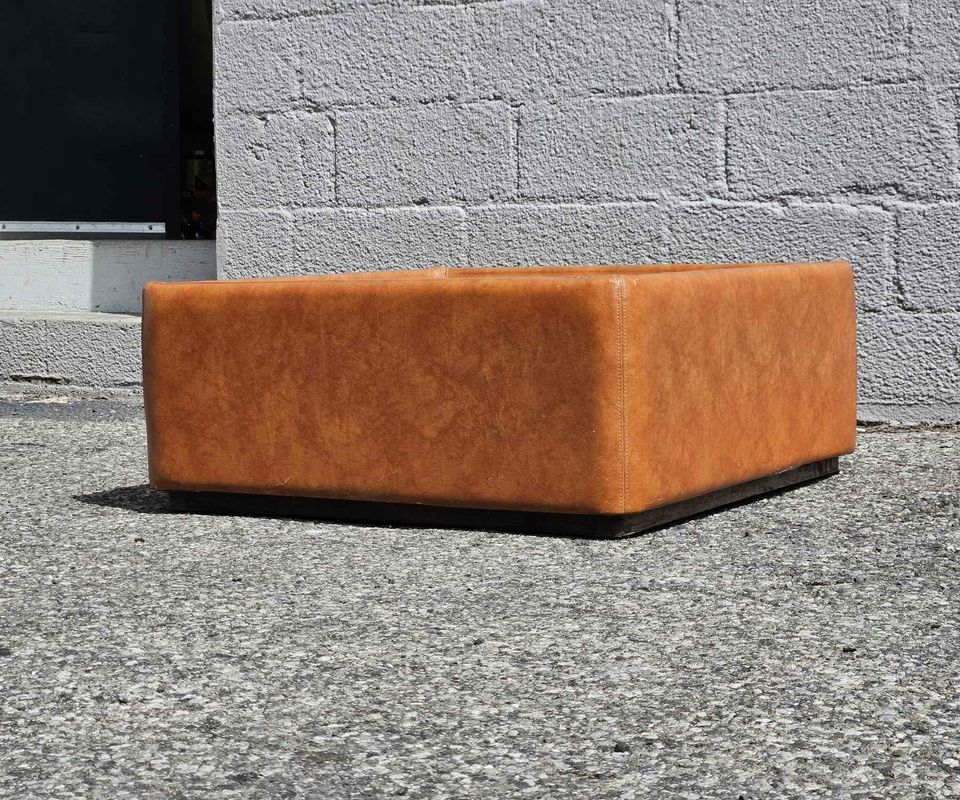 1970s Swedish Leather Coffee Table