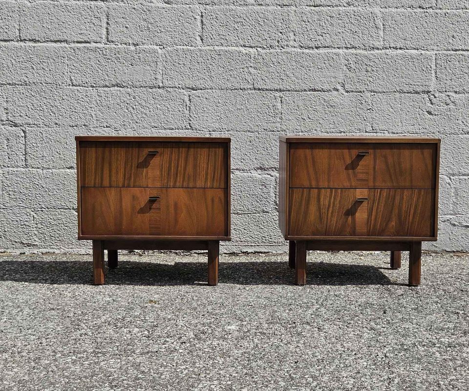MCM Walnut Nightstands (pair)