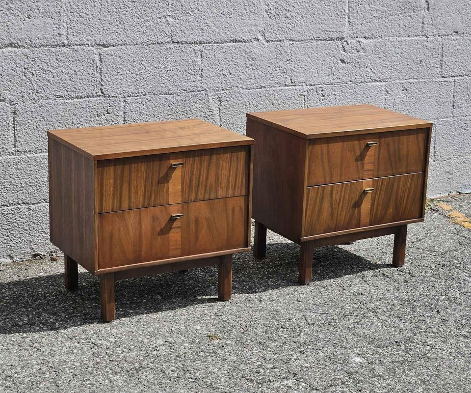 MCM Walnut Nightstands (pair)