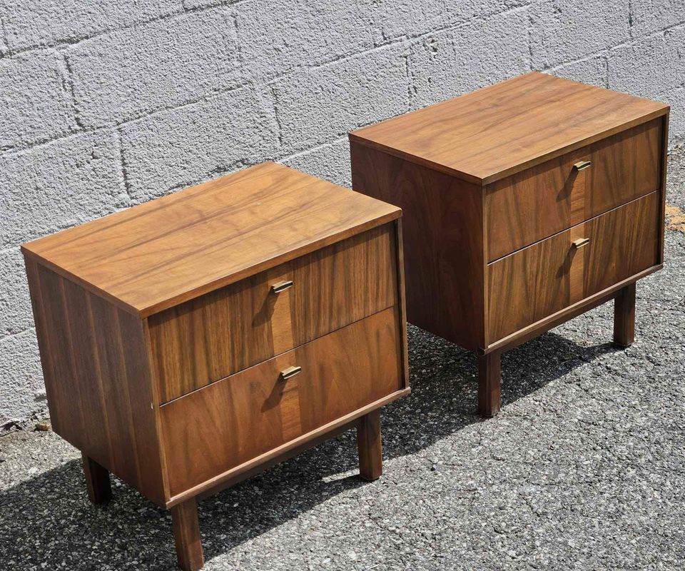 MCM Walnut Nightstands (pair)