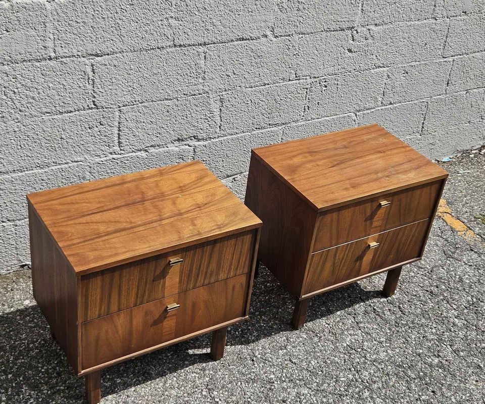 MCM Walnut Nightstands (pair)