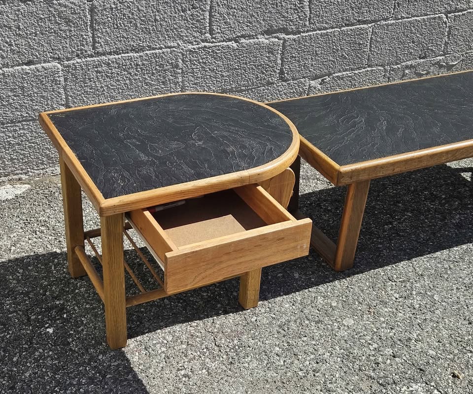 Vintage Side Tables with Magazine racks