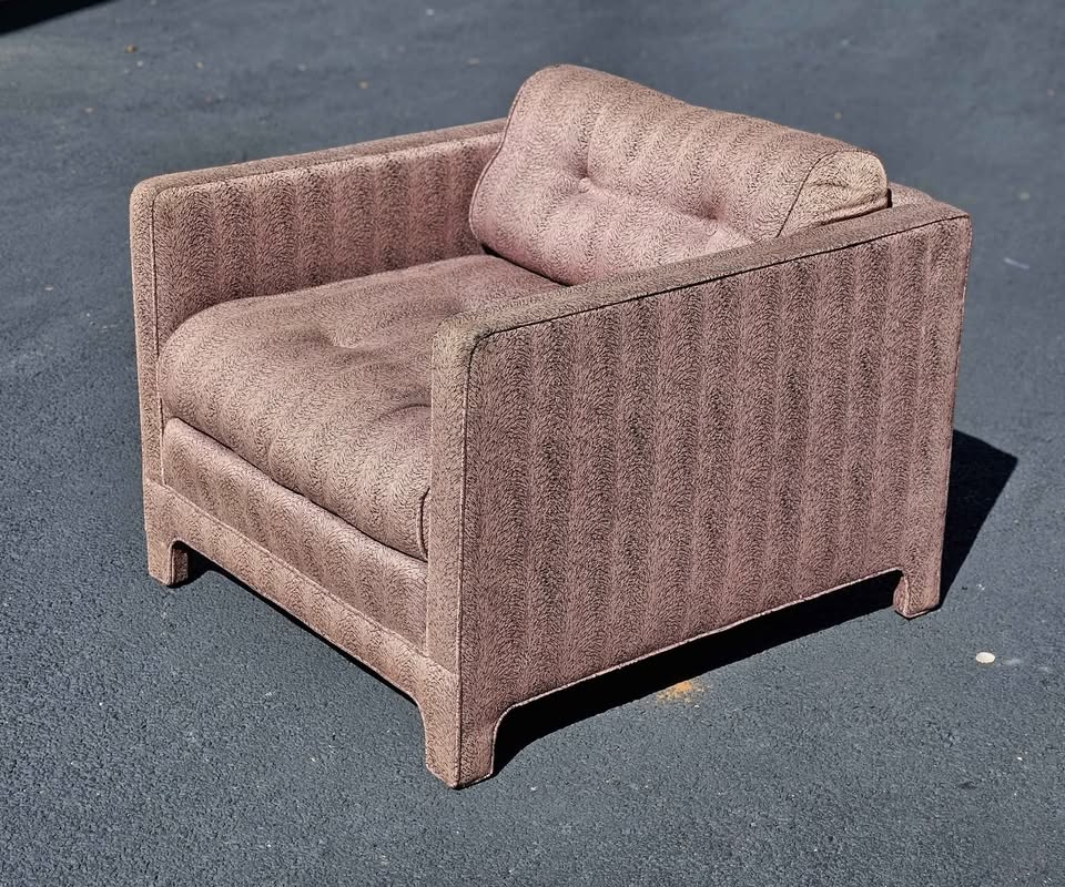 Vintage Parsons Style Accent Chair