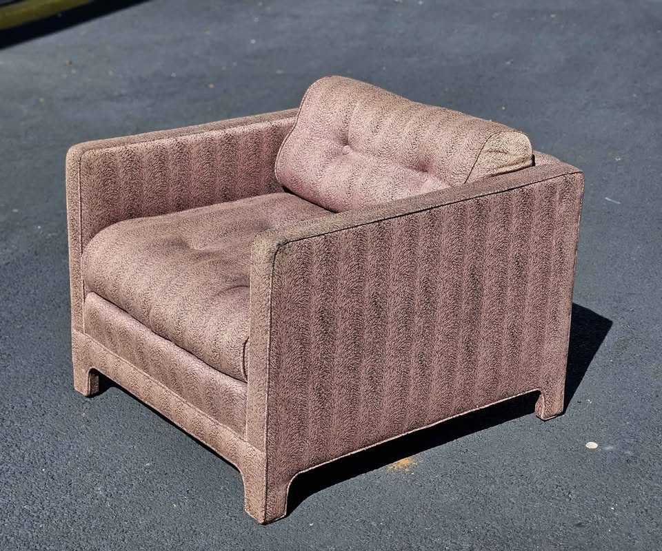 Vintage Parsons Style Accent Chair