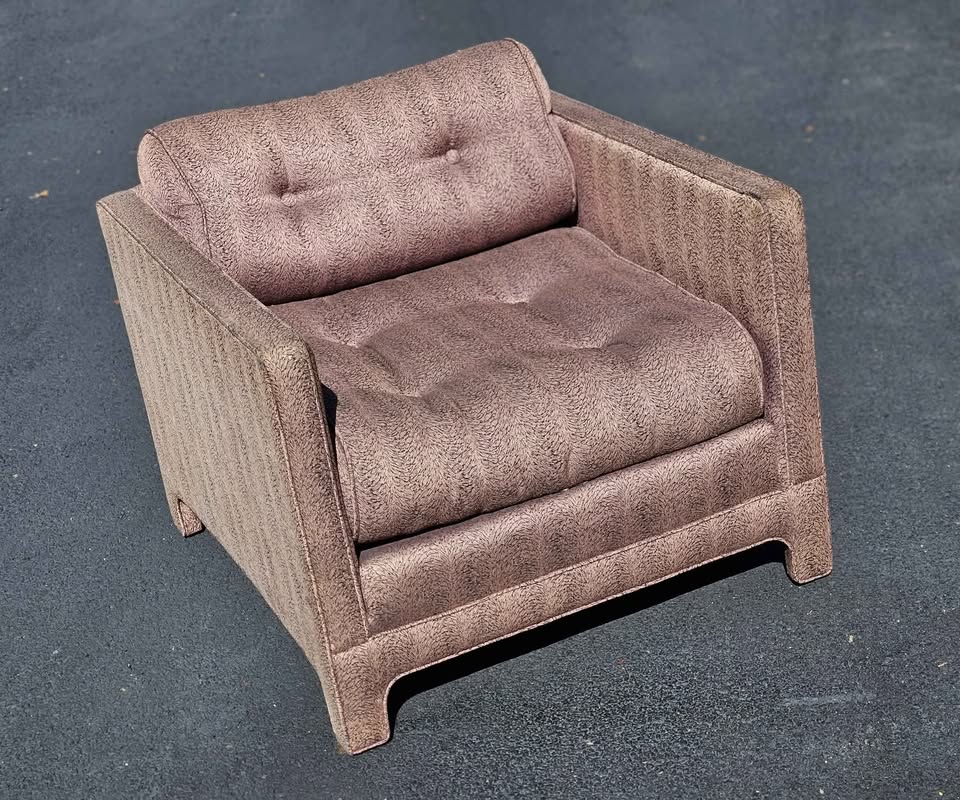 Vintage Parsons Style Accent Chair