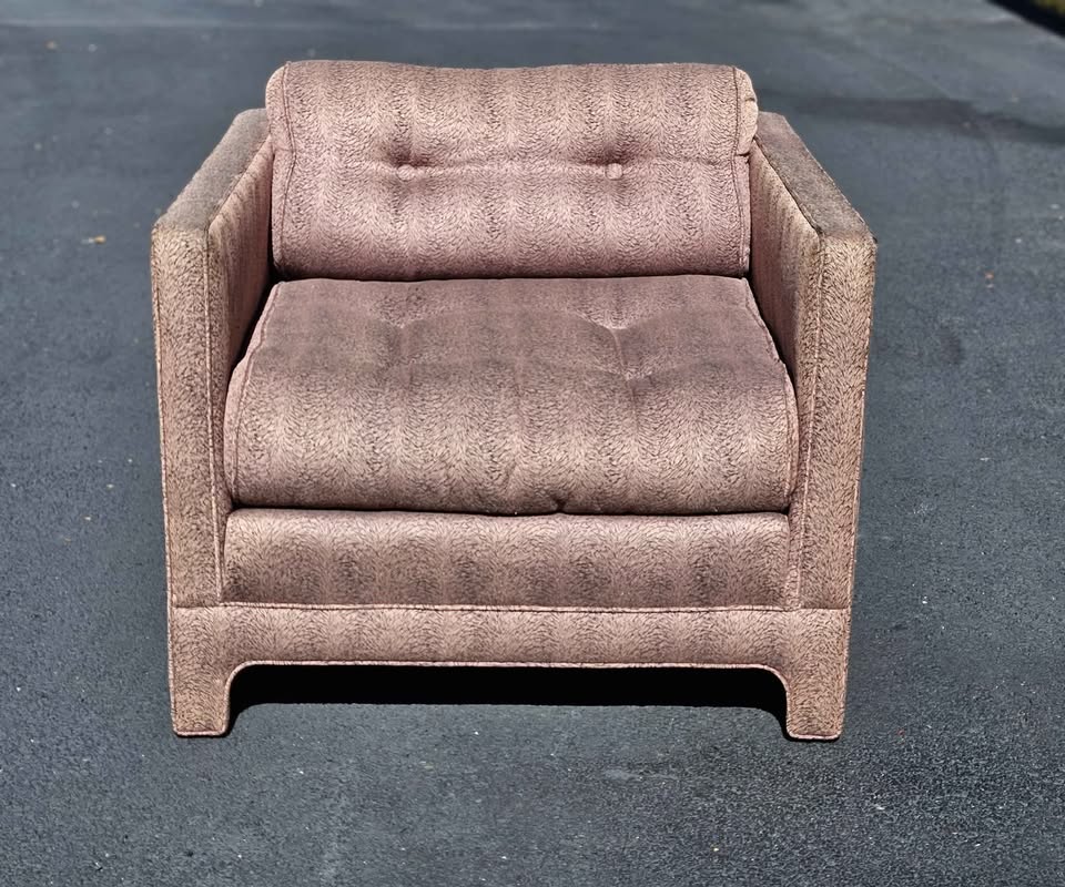 Vintage Parsons Style Accent Chair