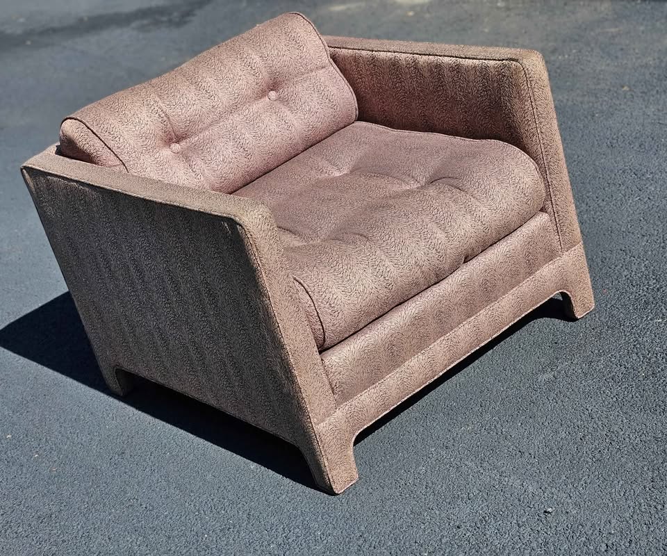 Vintage Parsons Style Accent Chair