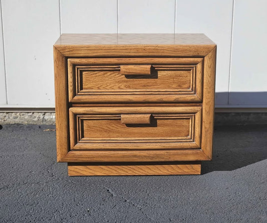 Vintage Oak Nightstand or Side Table