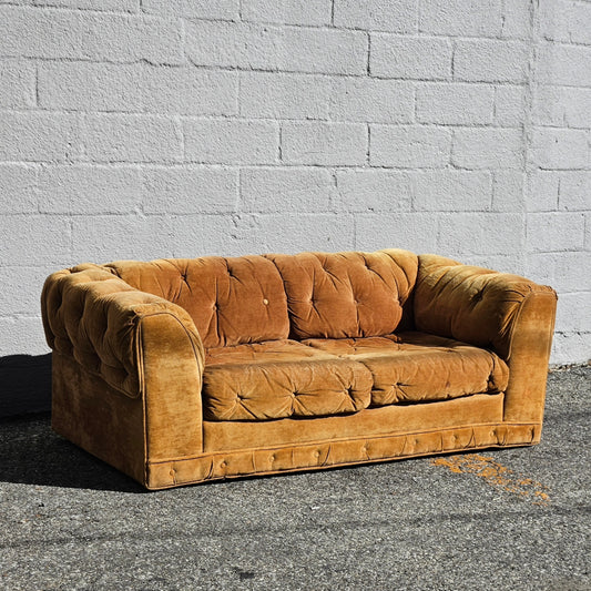 Vintage Velvet Tufted Sofa