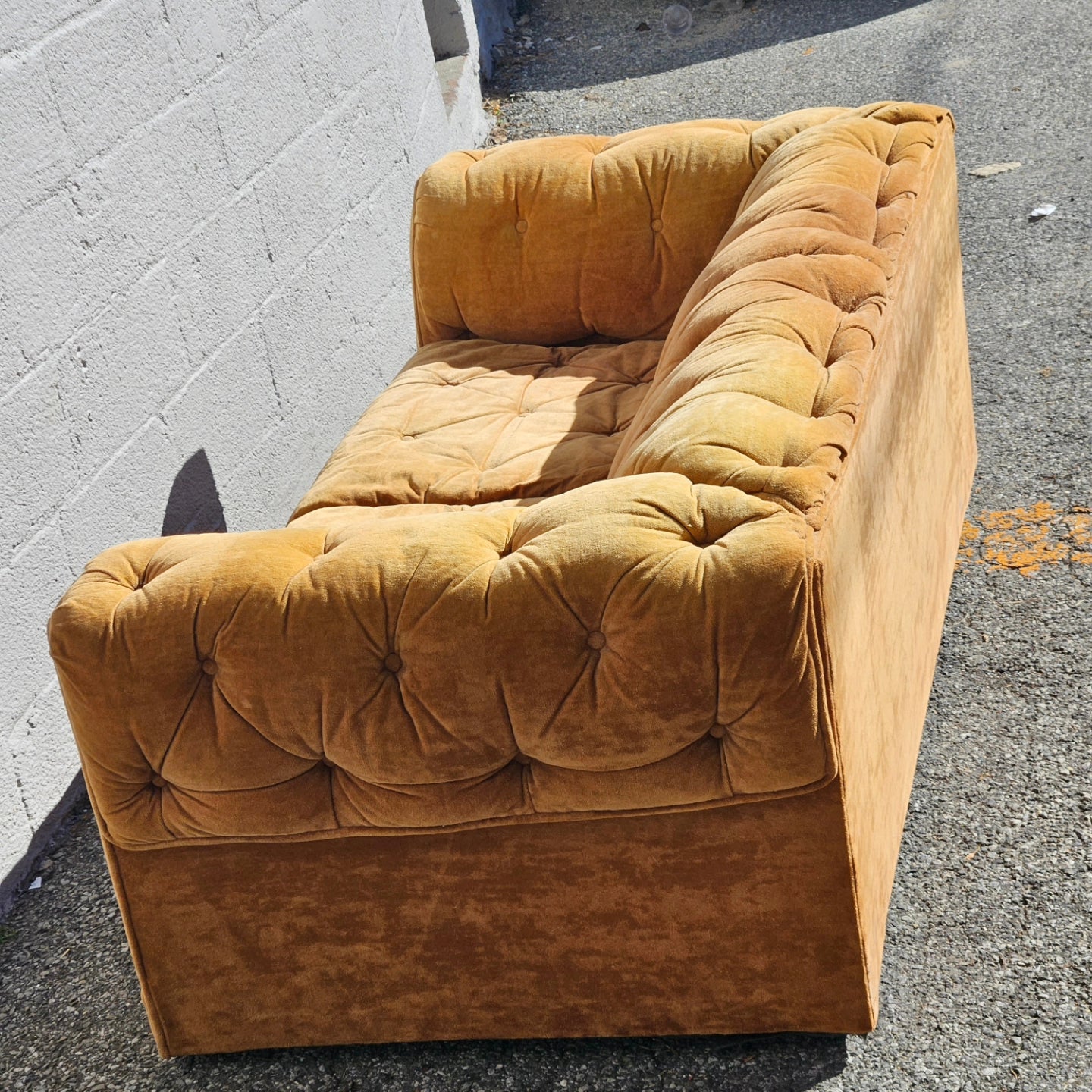 Vintage Velvet Tufted Sofa