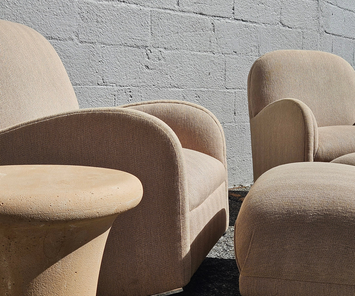 Vintage Rocking Chairs & Ottoman